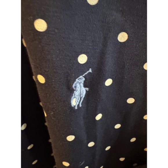 Polo Ralph Lauren Men Classic Fit Polka Dot Navy Blue Polo Shirt Size M - Picture 2 of 5